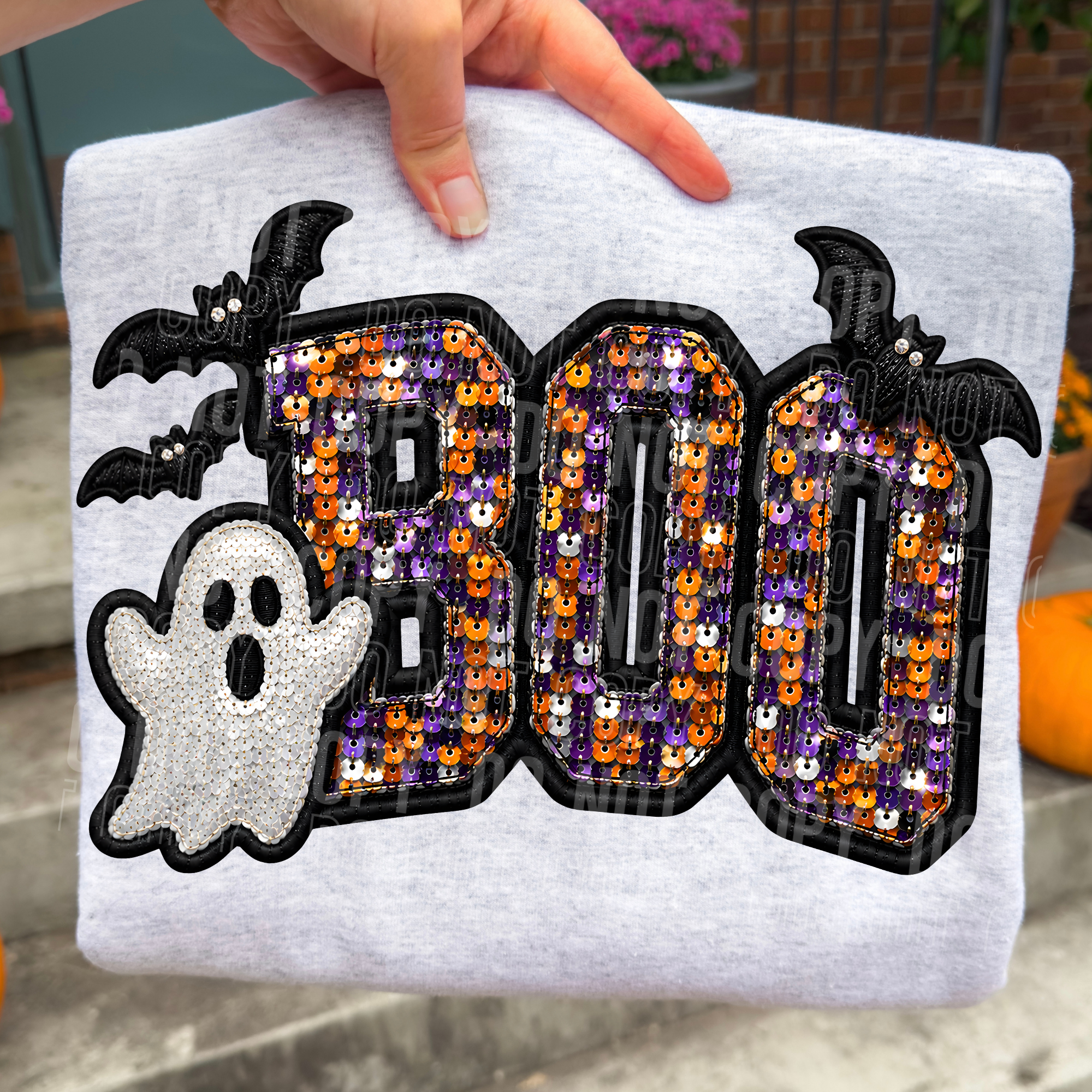 BOO FAUX SEQUIN
