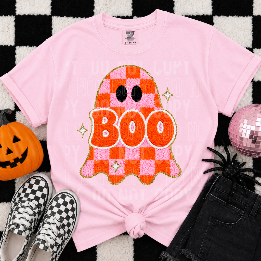 BOO CHECKERED GHOST