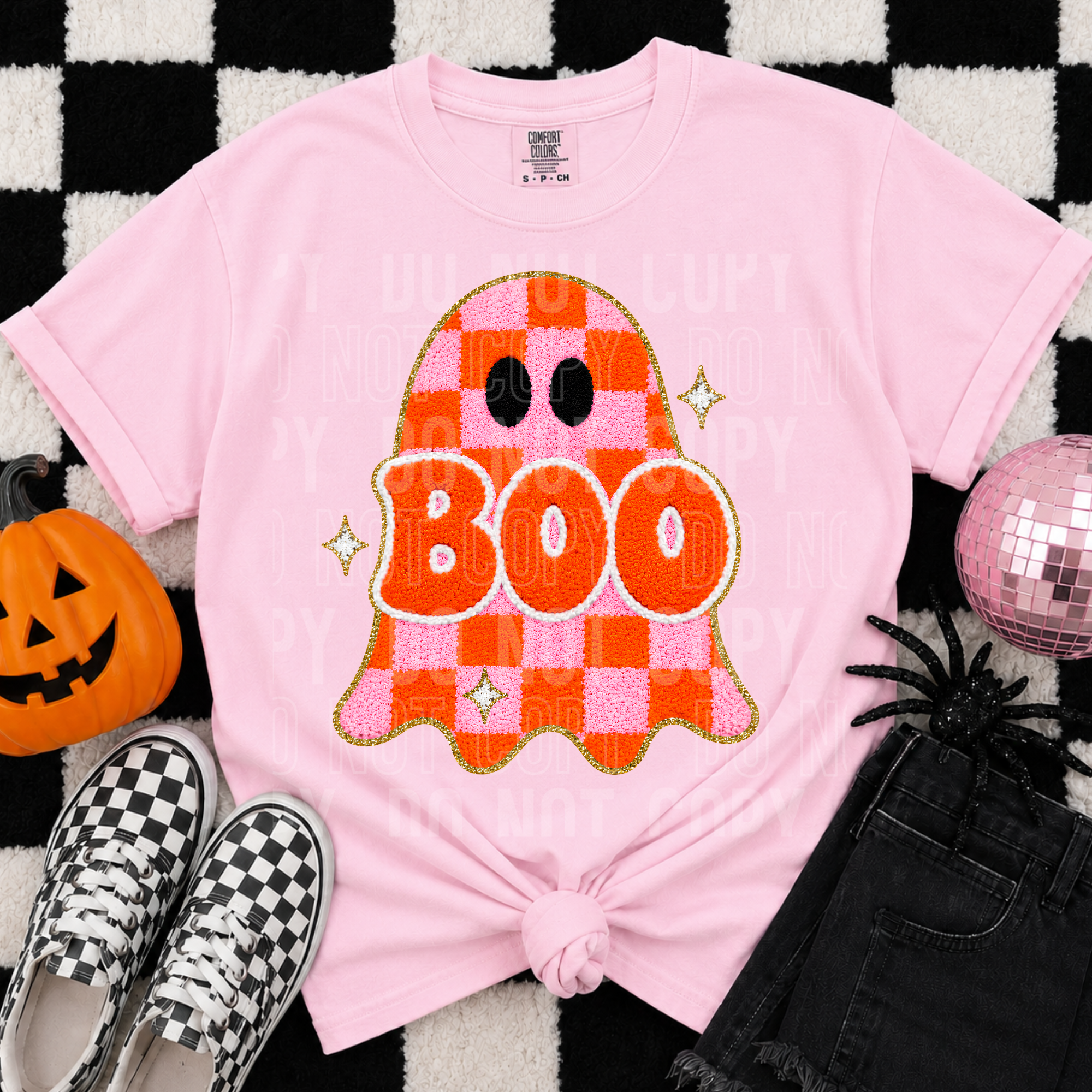 BOO CHECKERED GHOST