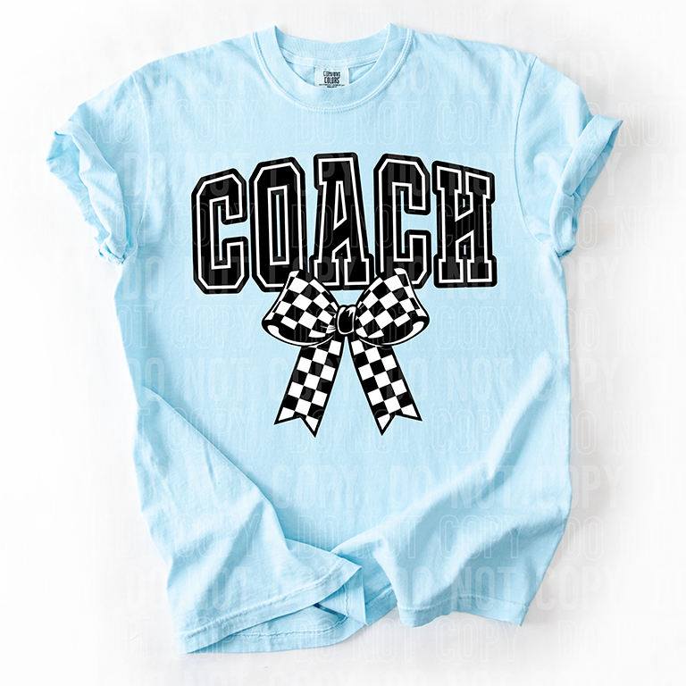COACH CHECKERED BOW