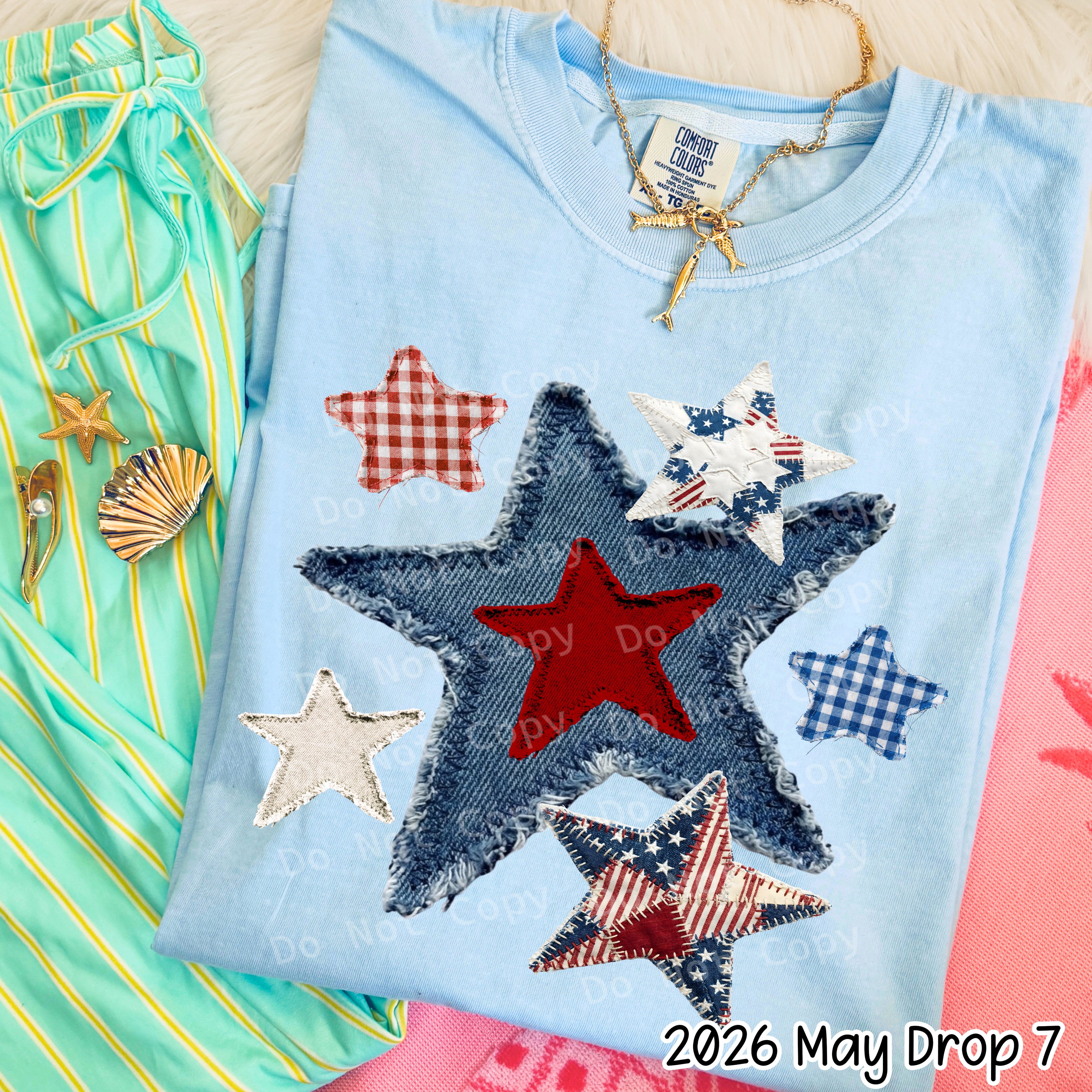 Denim star collage
