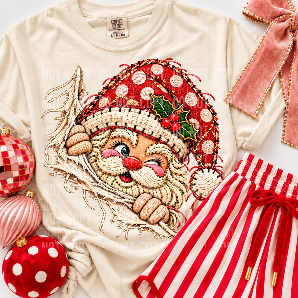 FABRIC SANTA CHRISTMAS FAUX YARN