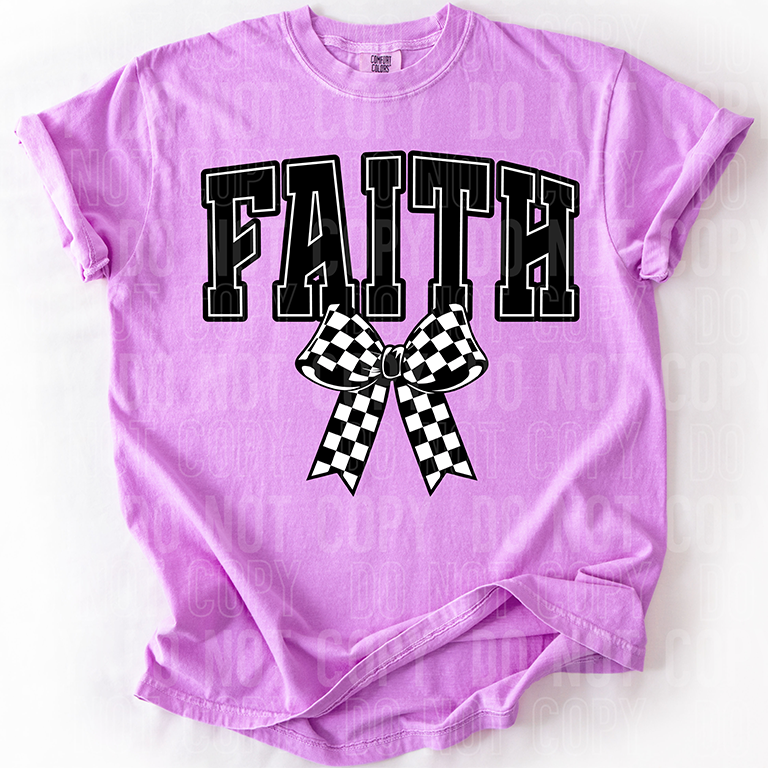 FAITH CHECKERED BOW