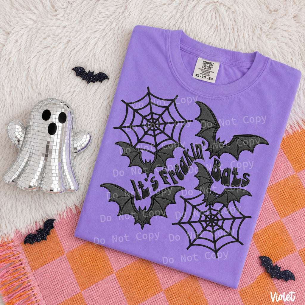 Faux embroidered It’s freaking bats