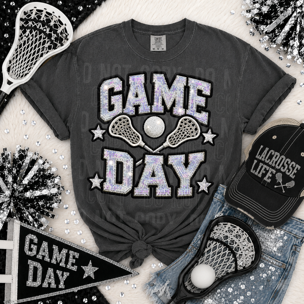 GAME DAY LACROSSE FAUX SEQUIN