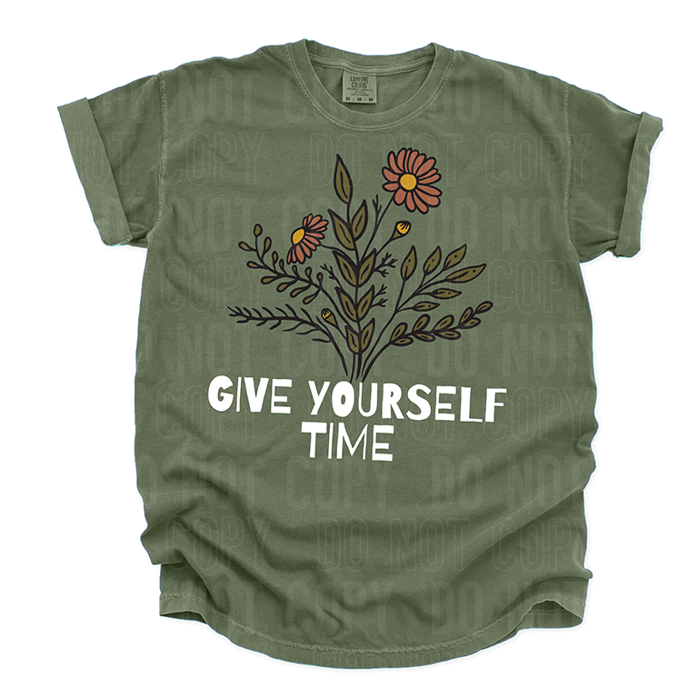GIVE YOURSELF TIME WHITE FONT