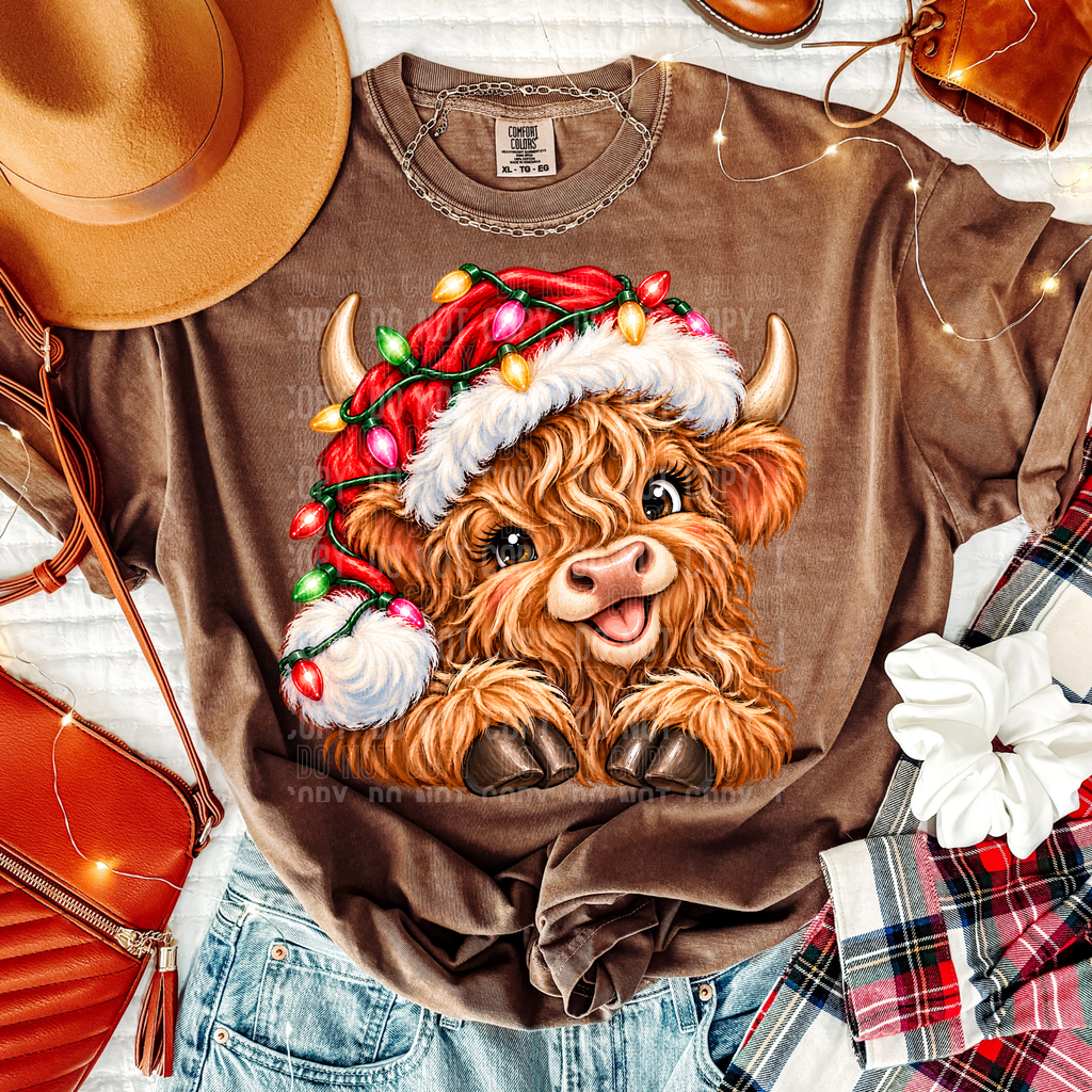 HIGHLAND COW FAUX PAINTED