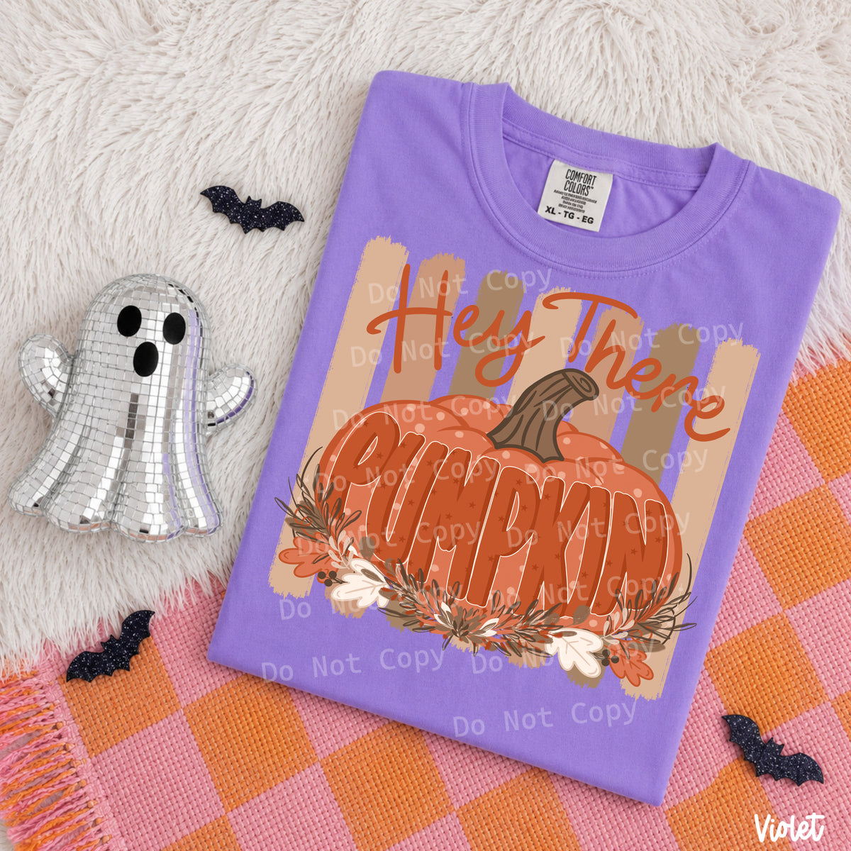 Hey there pumpkin with stripes
