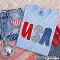 USA lace glitter