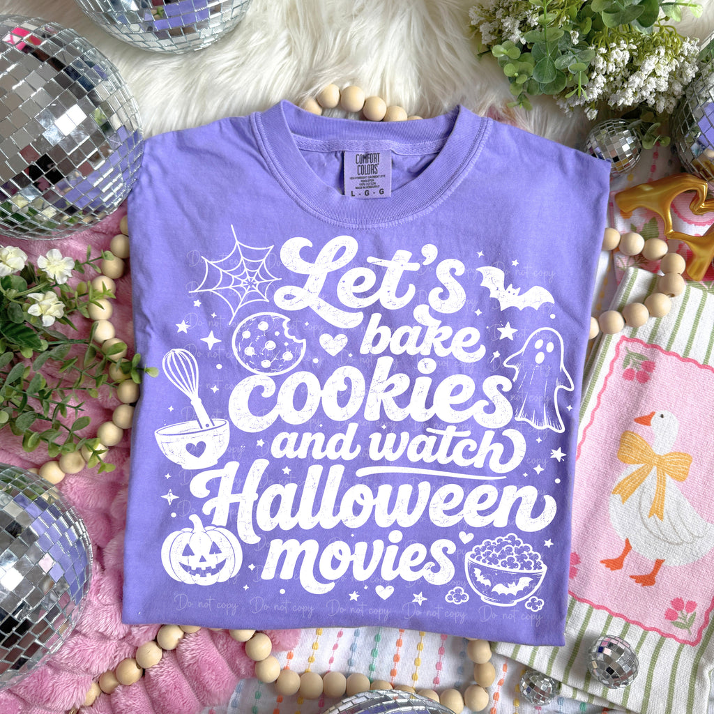 LETS BAKE COOKIES AND WATCH HALLOWEEN MOVIES white