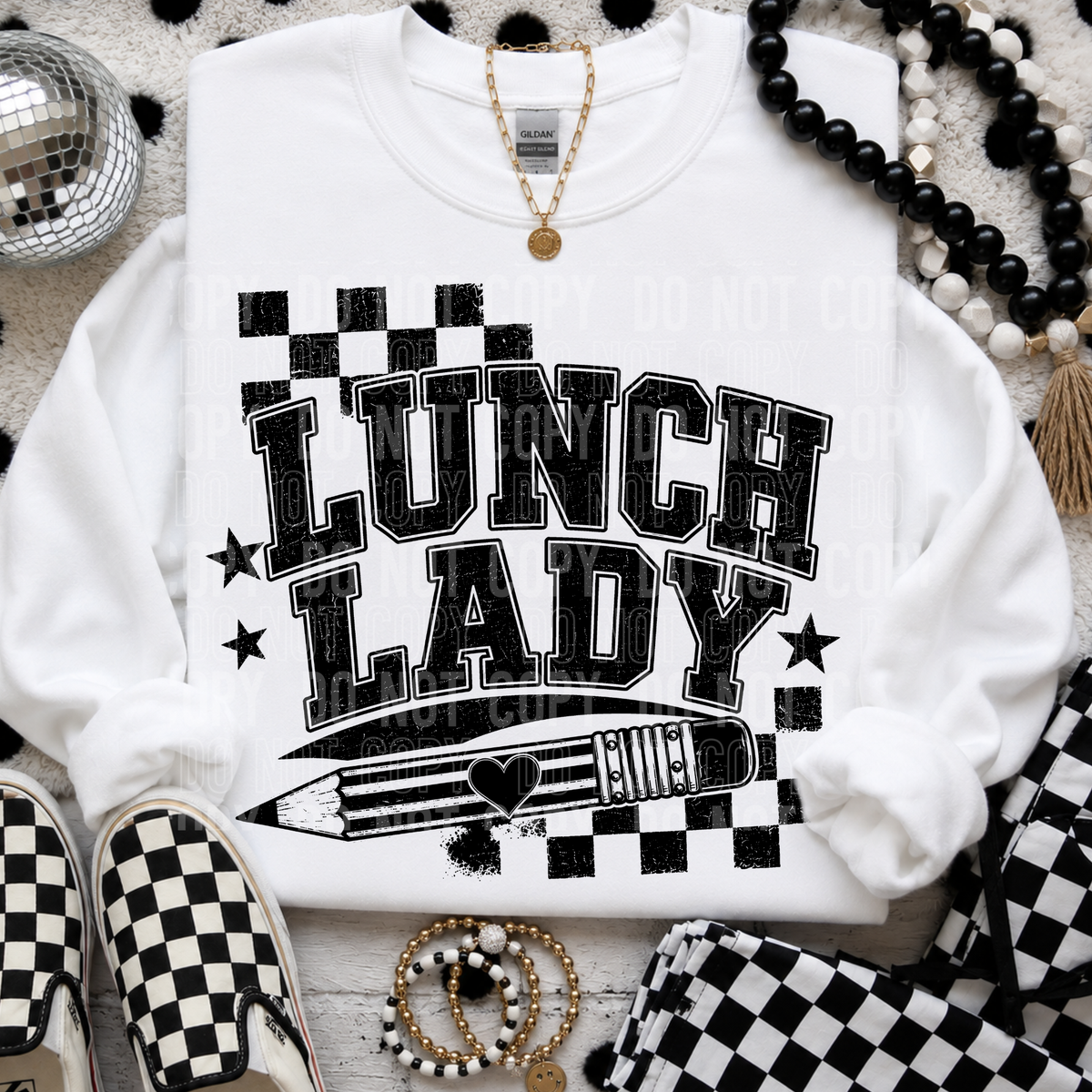LUNCH LADY CHECKERED