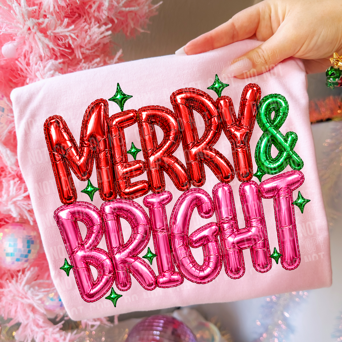 MERRY AND BRIGHT BALLOON