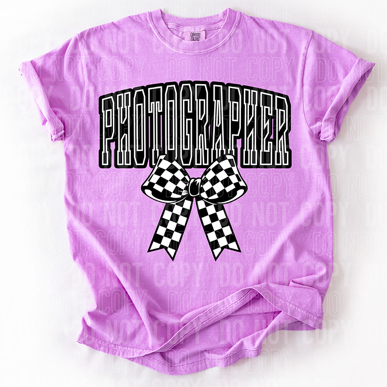 PHOTOGRAPHER CHECKERED BOW