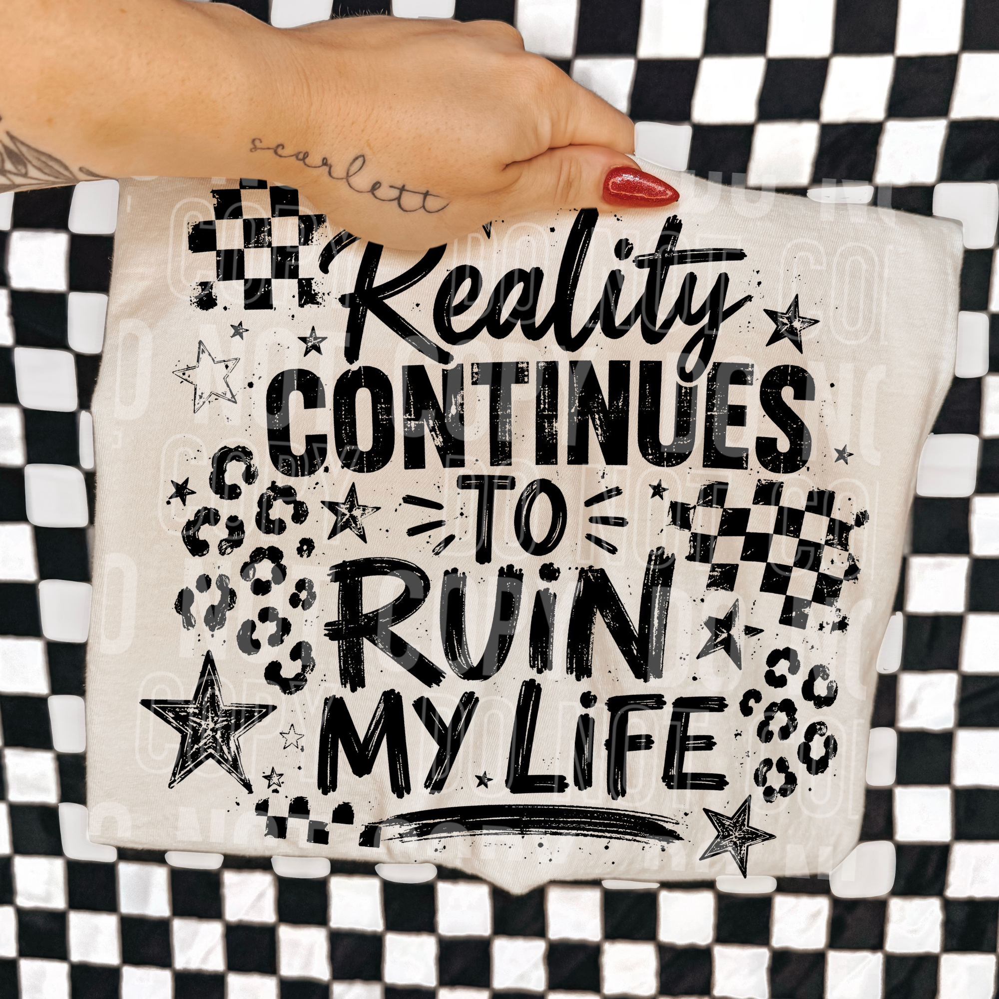 REALITY CONTINUES TO RUIN MY LIFE black
