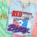Red white and boozy distressed