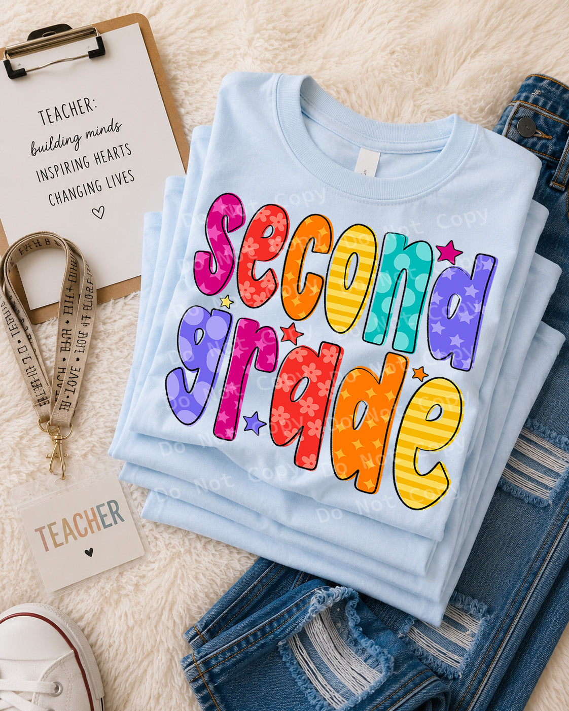 Colorful Grade Levels Gildan Light Blue 01-01