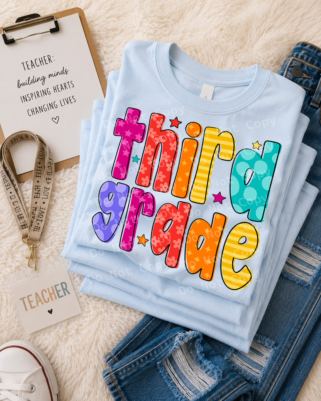 Colorful Grade Levels Gildan Light Blue 01-01