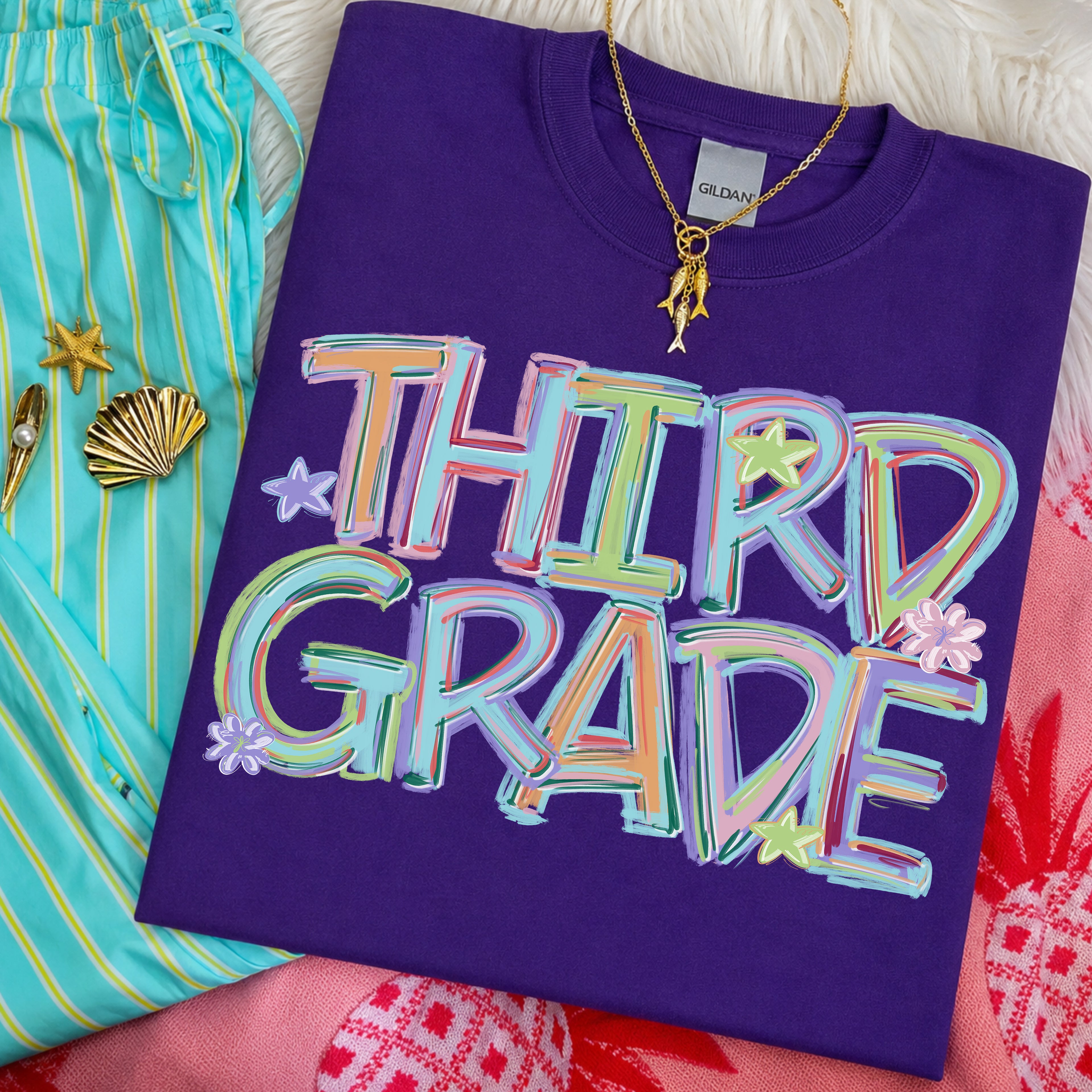 Tilted Grade Levels Gildan Purple 02-02