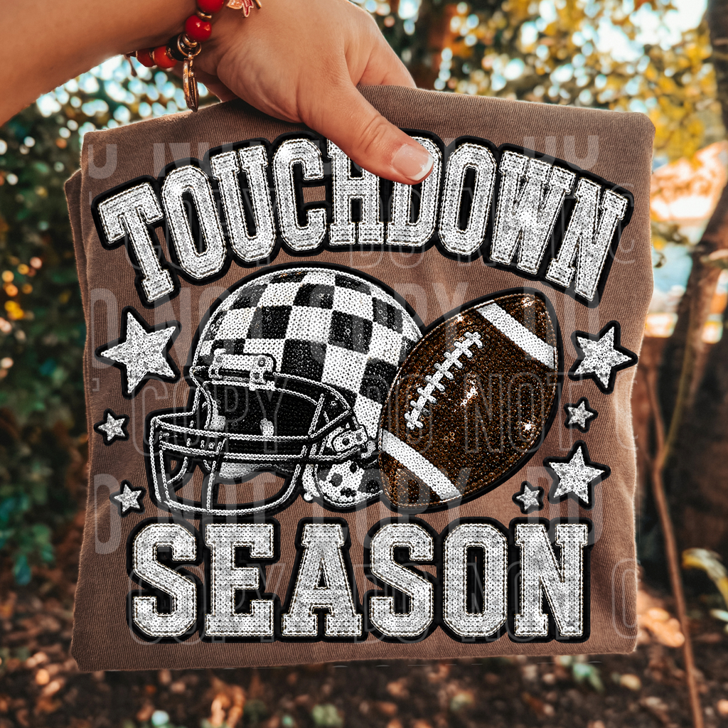 TOUCHDOWN SEASON FAUX SEQUIN