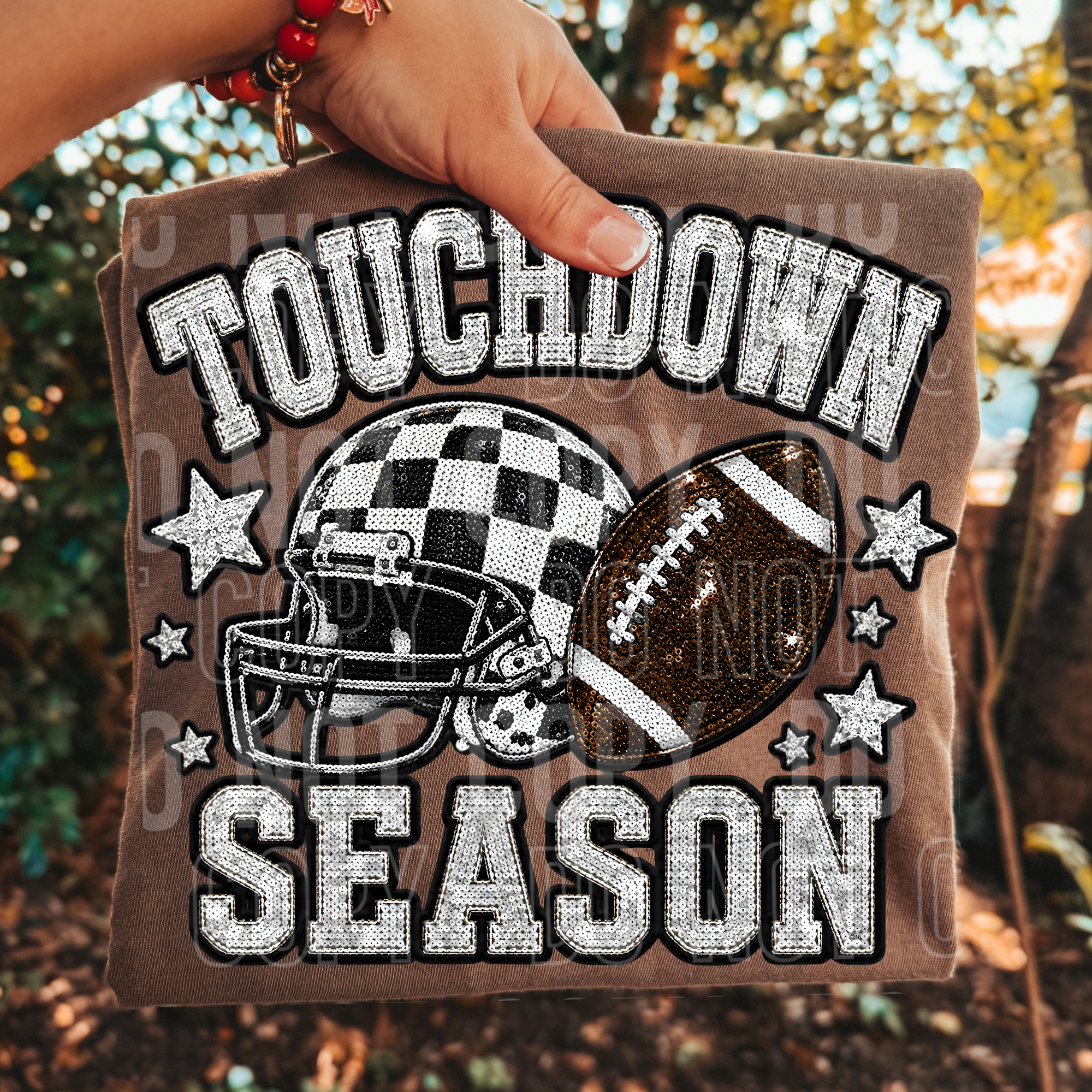 TOUCHDOWN SEASON FAUX SEQUIN