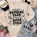 WHATS THE FOOTBALL TEAM DOING ON THE BAND FIELD