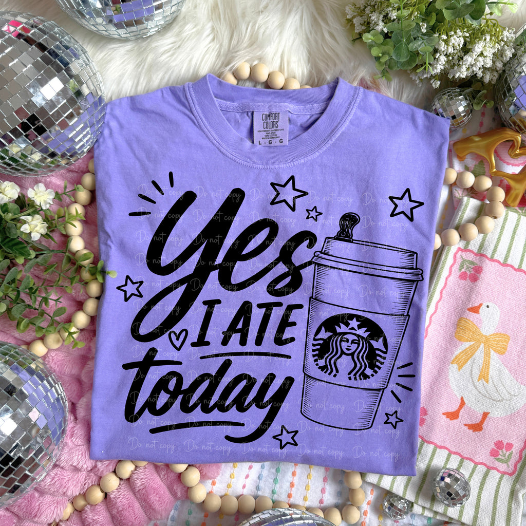 YES I ATE TODAY STARBUCKS black