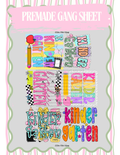 Kindergarten Premade Gang Sheet