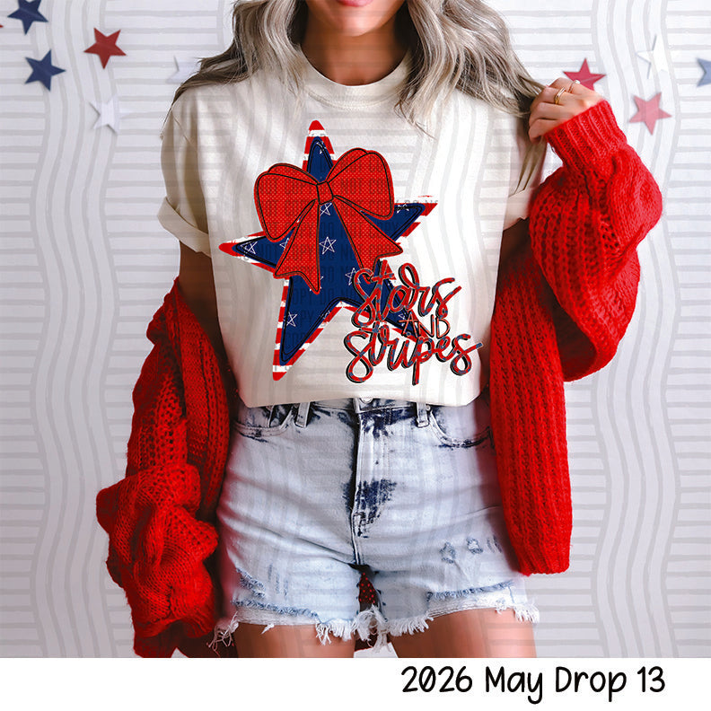 Stars and Stripes red bow