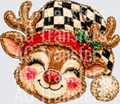 REINDEER FAUX PAINTED CHRISTMAS