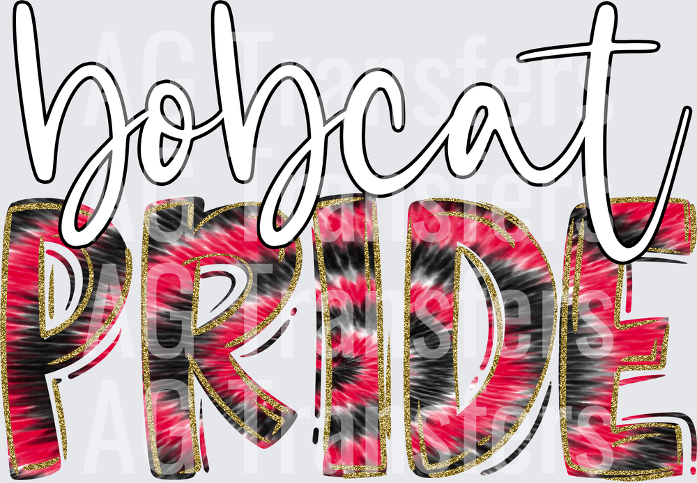 Bobcat Pride Red Tie Dye