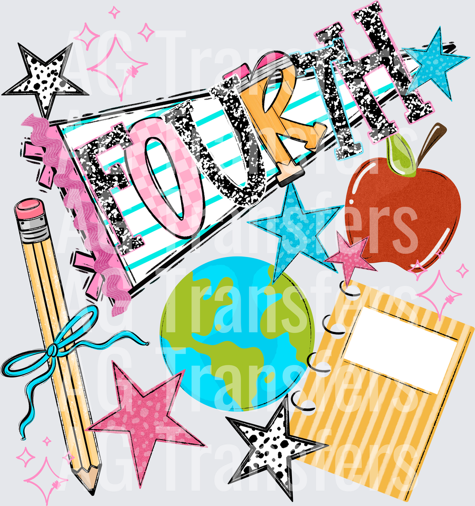 BACK TO SCHOOL NAME PENNANT FOURTH