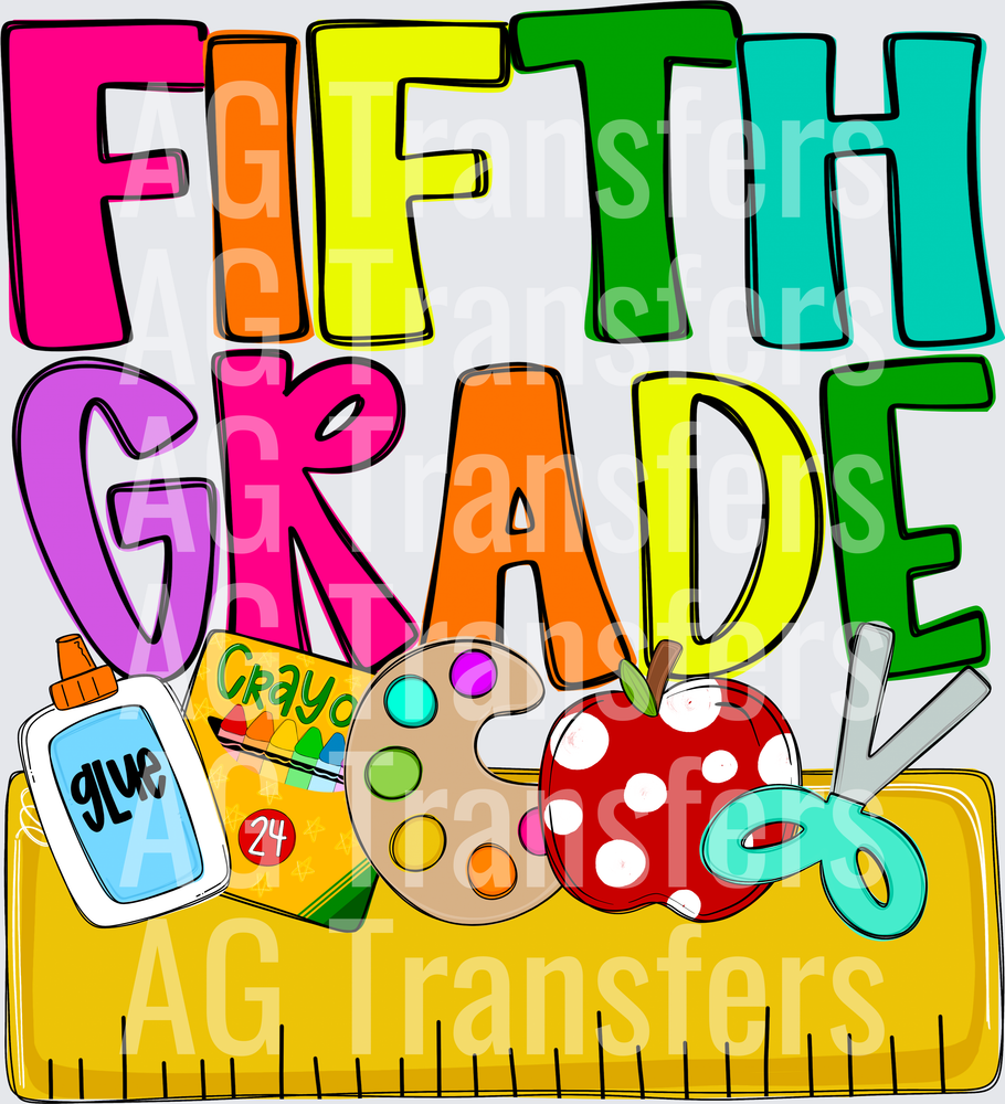 Back to School Name Plate FIFTH GRADE