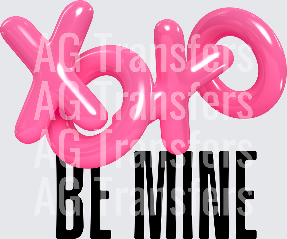 XOXO BE MINE BLACK FONT
