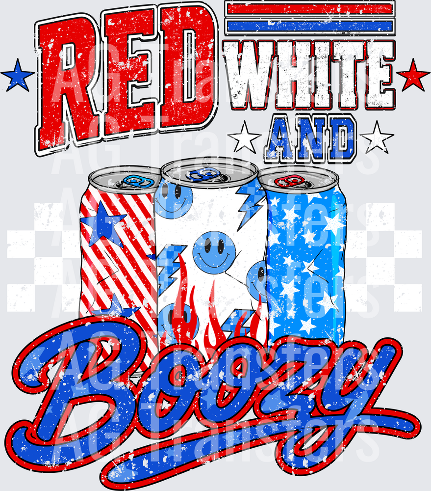 Red white and boozy distressed