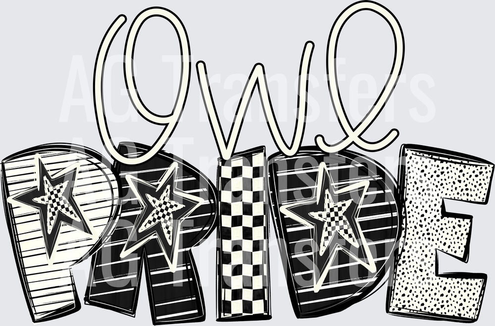 OWL PRIDE WORD ART
