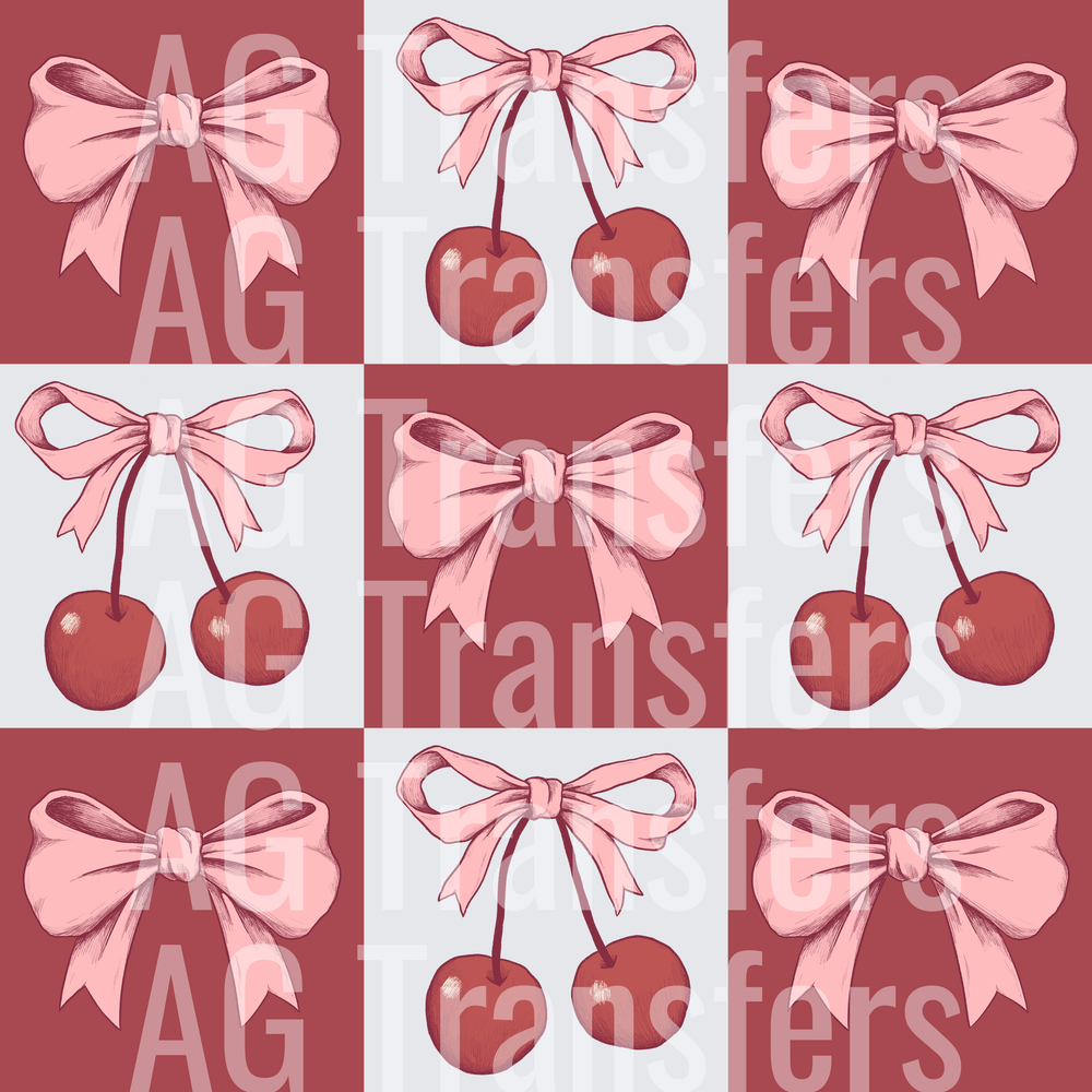 CHERRY BOW CHECKERED