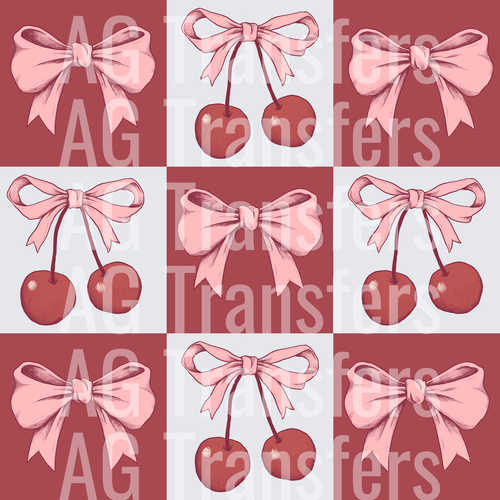 CHERRY BOW CHECKERED