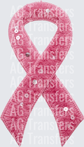 PINK CANCER RIBBON FAUX YARN