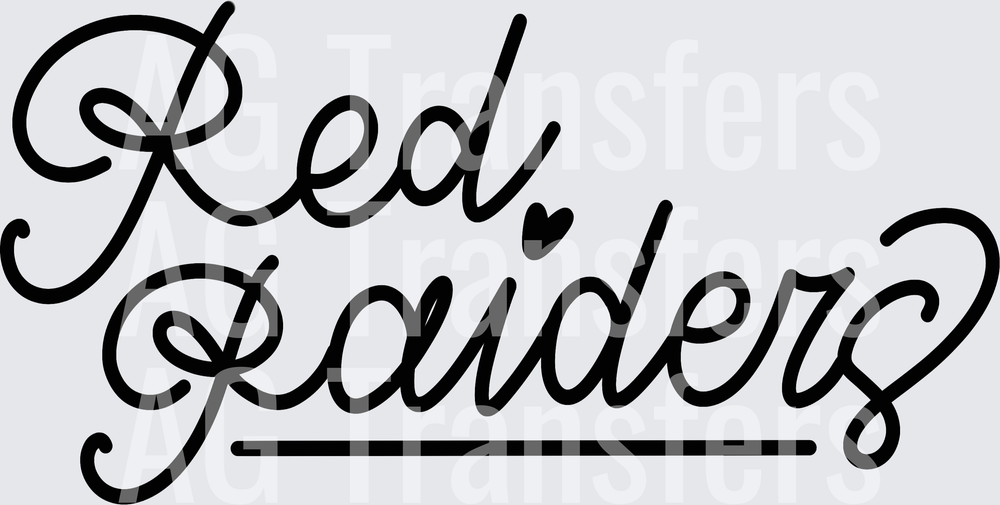 Hand Lettered Red Raiders