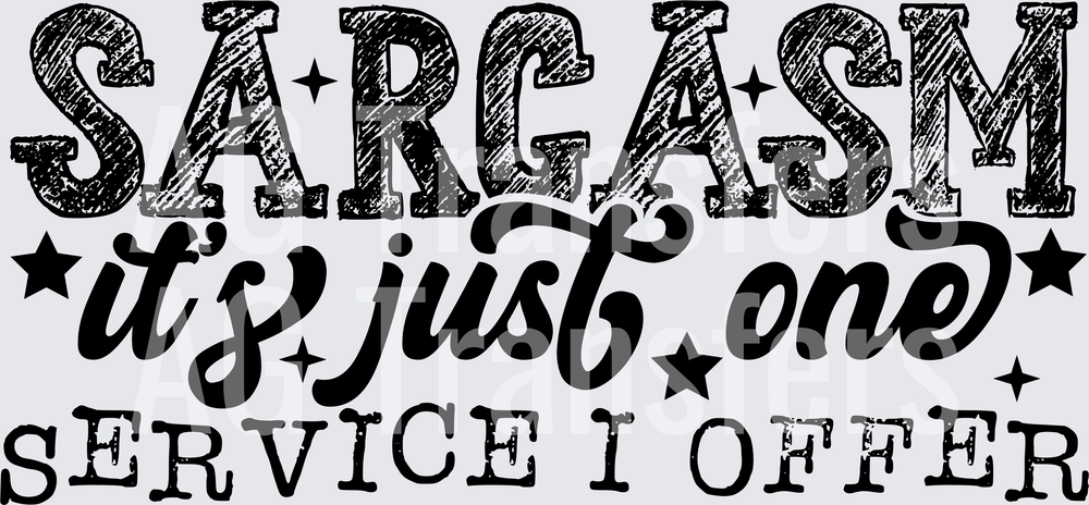 SARCASM ITS JUST ONE SERVICE I OFFER