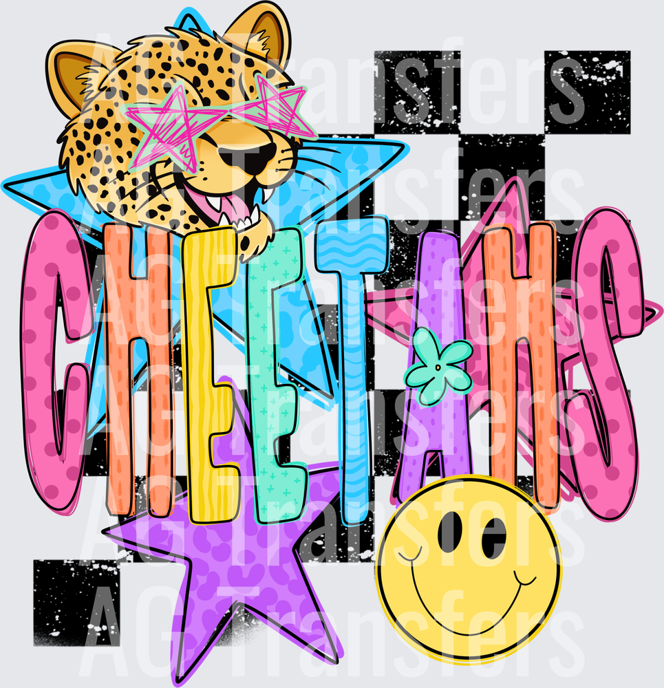 Checkered mascot cheetahs