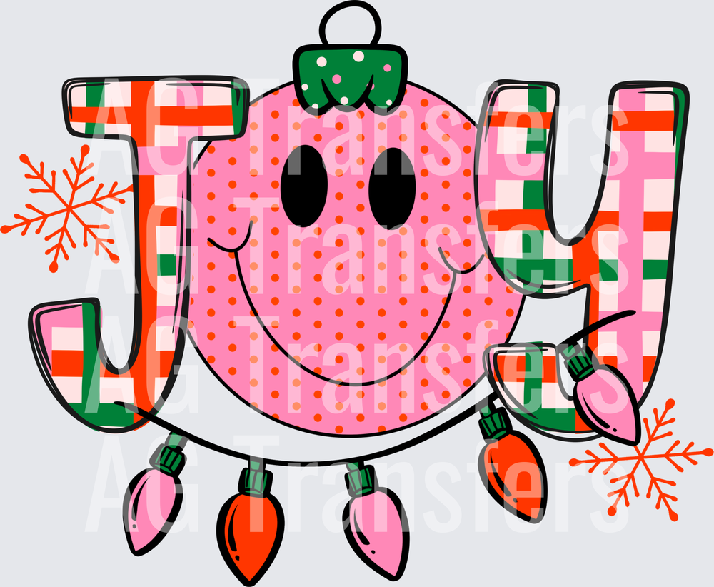 Joy smiley ornament