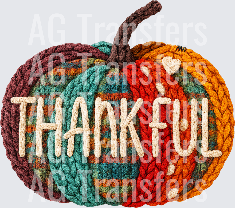 THANKFUL PLAID PUMPKIN YARN