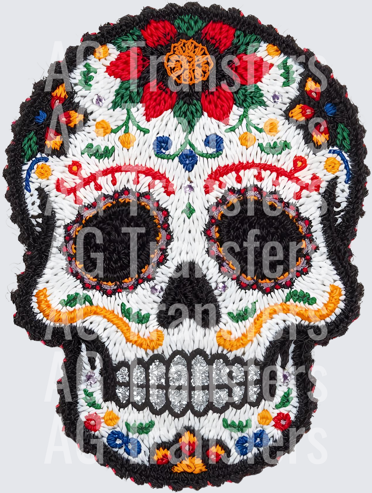 BLACK SKULL FAUX YARN