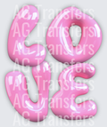 LOVE BALLOON LETTERS PINK