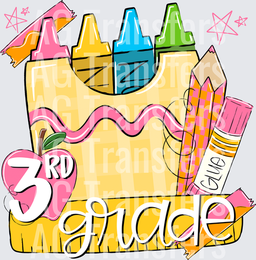 BACK TO SCHOOL PINK 3RD GRADE