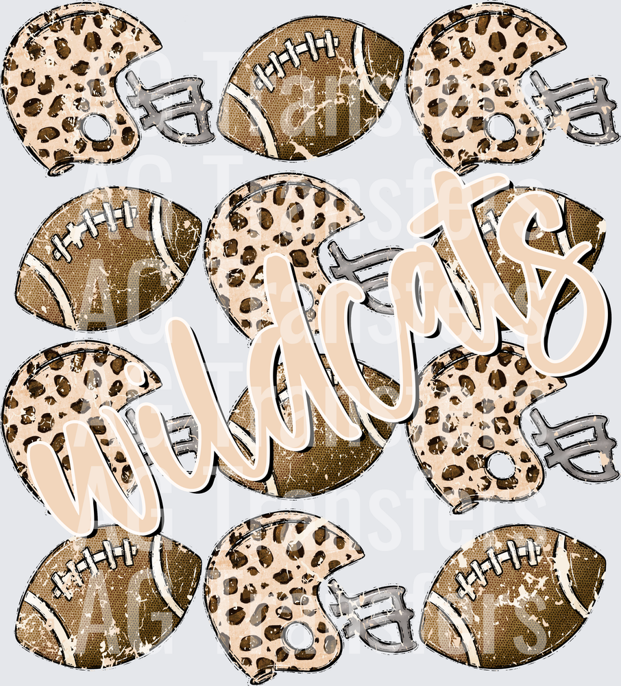 Footballs and Helmets WILDCATS