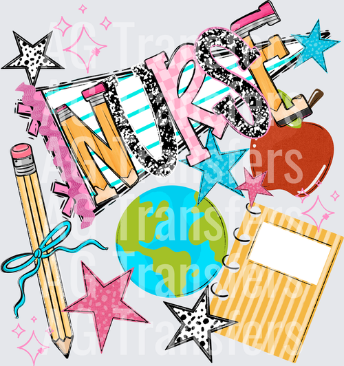 BACK TO SCHOOL NAME PENNANT NURSE