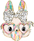 bunny blowing bubble