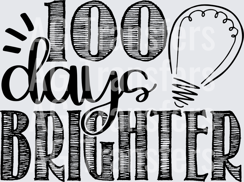100 days brighter no background